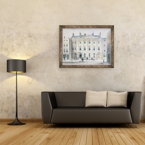 Tablou inramat - Thomas Hosmer Shepherd - Frontul de est al Salii Skinners, 70 x 90 cm - Img 2