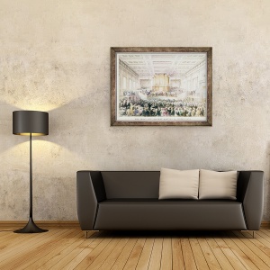 Tablou inramat - Thomas Hosmer Shepherd - Marea intalnire anti-sclavie de la Exeter Hall, 60 x 80 cm - Img 2