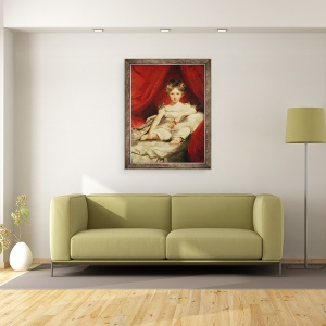 Tablou inramat - Thomas Lawrence - Fetita cu un trandafir, 60 x 80 cm - Img 2