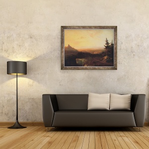 Tablou inramat - Thomas Moran - Scene de, 70 x 90 cm - Img 2