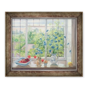 Tablou inramat - Timothy Easton - Albastrea si gradina de bucatarie, 70 x 85 cm