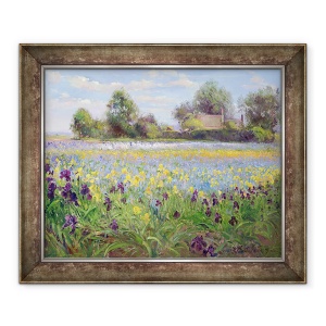 Tablou inramat - Timothy Easton - Ferma si Iris Field, 50 x 60 cm