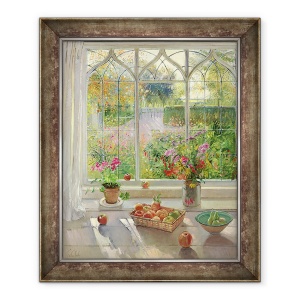 Tablou inramat - Timothy Easton - Fructe de toamna si flori, 70 x 85 cm