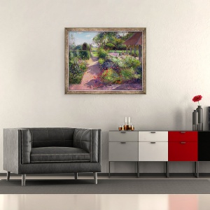Tablou inramat - Timothy Easton - Pauza de dimineata in gradina, 50 x 60 cm - Img 2