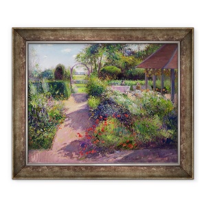 Tablou inramat - Timothy Easton - Pauza de dimineata in gradina, 70 x 85 cm