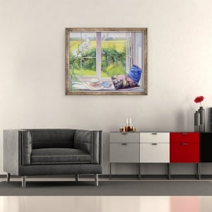 Tablou inramat - Timothy Easton - Scaun fereastra si crin I, 50 x 60 cm - Img 2