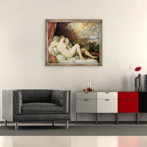 Tablou inramat - Titian - Danae, 50 x 60 cm - Img 2