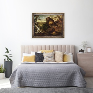 Tablou inramat - Titian - Orfeu si Euridice, 70 x 90 cm - Img 3