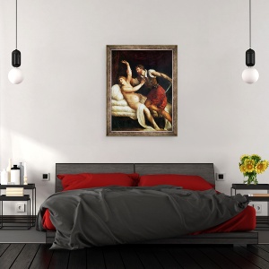 Tablou inramat - Titian - Violul Lucretiei, 70 x 90 cm - Img 3