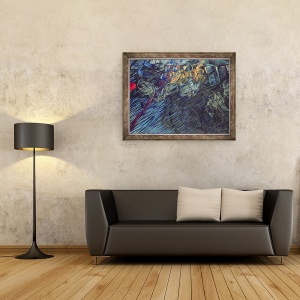 Tablou inramat - Umberto Boccioni - Stari de spirit, Cei care merg, 60 x 80 cm - Img 2