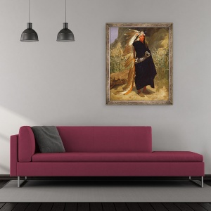 Tablou inramat - Valentine Walter Lewis Bromley - Portretul unui sef indian, 50 x 60 cm - Img 2