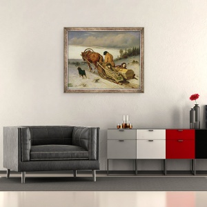 Tablou inramat - Vasili Grigorevich Perov - Vazand pe Morti, 50 x 60 cm - Img 2