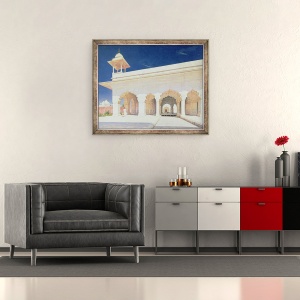 Tablou inramat - Vasili Vasilievich Vereshchagin - Camera tronului Shah Jahan Fort din Delhi, 50 x 60 cm - Img 2