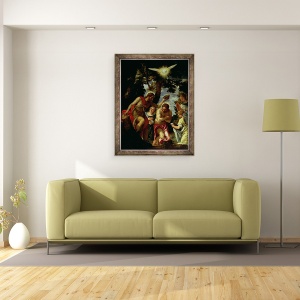 Tablou inramat - Veronese - Botezul lui Hristos, 60 x 80 cm - Img 2