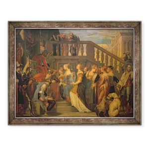 Tablou inramat - Veronese - Estera si Ahasveros, 60 x 80 cm