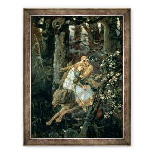 Tablou inramat - Victor Mikhailovich Vasnetsov - Printul Ivan pe Lupul Gri, 70 x 90 cm
