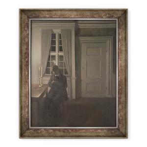 Tablou inramat - Vilhelm Hammershoi - Colectorul de Monede, 50 x 60 cm
