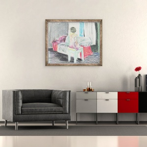 Tablou inramat - Vincent Alexander Booth - Briza de vara, 1997, 50 x 60 cm - Img 2