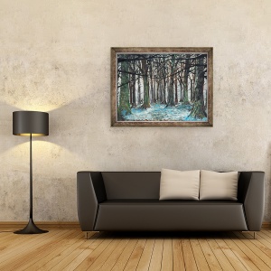 Tablou inramat - Vincent Alexander Booth - Cerbul si Runner Lyme Park, 2016, 60 x 80 cm - Img 2