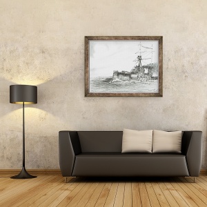 Tablou inramat - Vincent Alexander Booth - HMS Dreadnought pe mare, 2017, 60 x 80 cm - Img 2