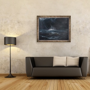 Tablou inramat - Vincent Alexander Booth - HMS Duce de York 1943, 2014, 70 x 90 cm - Img 2