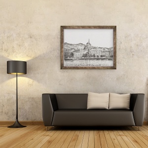 Tablou inramat - Vincent Alexander Booth - Orasul Geneva, 2011, 60 x 80 cm - Img 2