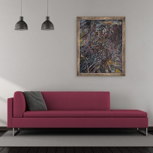 Tablou inramat - Vincent Alexander Booth - Undele Brainwaves Cosmos, 2014, 50 x 60 cm - Img 2