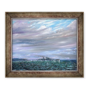 Tablou inramat - Vincent Alexander Booth - USS Juneau Guardalcanal 1942, 2019, 50 x 60 cm