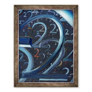 Tablou inramat - Vincent Alexander Booth - Viziunea inceputului 1970 a numarului 2, 2019, 60 x 80 cm