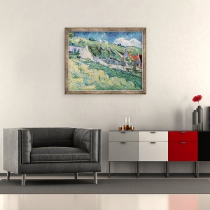 Tablou inramat - Vincent van Gogh - Cabane la Auvers-sur-Oise, 50 x 60 cm - Img 2