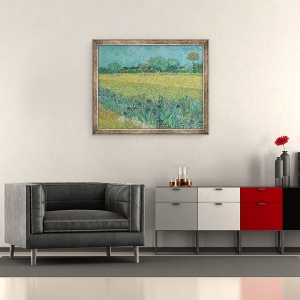 Tablou inramat - Vincent van Gogh - Camp cu Flori langa Arles, 50 x 60 cm - Img 2