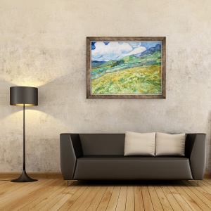 Tablou inramat - Vincent van Gogh - Peisaj din Saint-Remy, 70 x 90 cm - Img 2