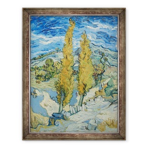 Tablou inramat - Vincent van Gogh - Plopii de la Saint-Rémy, 70 x 90 cm