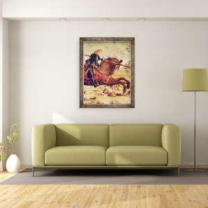 Tablou inramat - Vittore Carpaccio - Detaliu de Sf. George uciderea dragonului, 60 x 80 cm - Img 2
