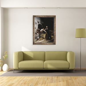 Tablou inramat - Walter Shirlaw - Tonifierea clopotului, 60 x 80 cm - Img 2