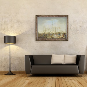 Tablou inramat - William Anderson - Husarii se imbarca la Deptford, 60 x 80 cm - Img 2