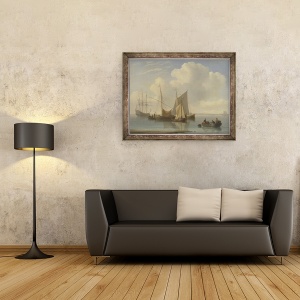 Tablou inramat - William Anderson - Nave de navigatie olandeze, 60 x 80 cm - Img 2