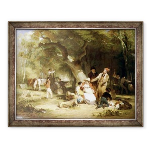 Tablou inramat - William Frederick Witherington - Ora de cina a lui Woodman, 60 x 80 cm