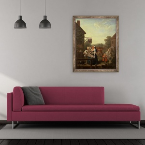 Tablou inramat - William Hogarth - Cele patru ori ale zilei - Seara, 50 x 60 cm - Img 2