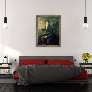 Tablou inramat - Willibrord Joseph Mahler - Ludvig van Beethoven 1770-1827, 70 x 90 cm - Img 3