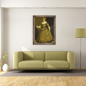 Tablou inramat - Wybrand Simonsz de Geest - Portretul unui Baiat Cu Un Club Kolf, 70 x 90 cm - Img 2