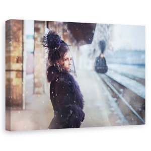 Tablou canvas - A. Karenina, Tren Cu Aburi, Fum, Locomotiva, 40 x 60 cm
