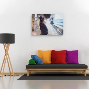 Tablou canvas - A. Karenina, Tren Cu Aburi, Fum, Locomotiva, 40 x 60 cm - Img 2