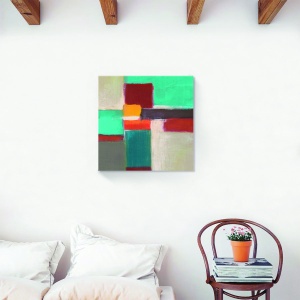 Tablou decorativ canvas abstract multicolor 60x60 cm