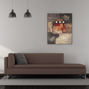 Tablou canvas - Abstract, Modern, Pietre, Frunze, 40 x 50 cm - Img 2