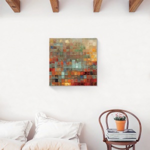 Tablou decorativ modern living abstract multicolor pe canvas