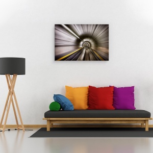 Tablou canvas - Abstract, Tunel, Viteza, Miscare, Feroviar, 60 x 90 cm - Img 2