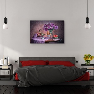 Tablou canvas - Adunare, Natura moarta, Festival, Familie, Reuniune, 60 x 90 cm - Img 3