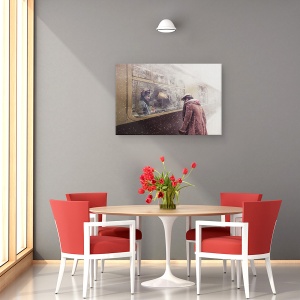 Tablou canvas - Ai Grija De Tine, Vintage, Retro, Ninsoare, Ninge, 80 x 120 cm - Img 4
