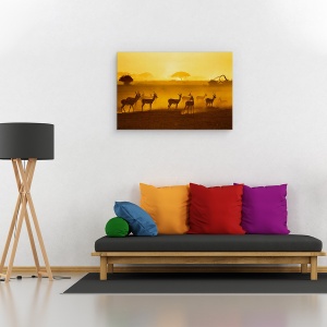 Tablou canvas - Ai Grija, Natura, Animal, Savana, Peisaj, Salbatic, 40 x 60 cm - Img 2